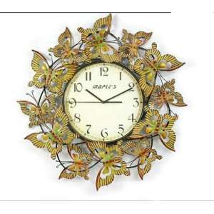  Wrought iron butterfly wall clock the sitting room wall 
