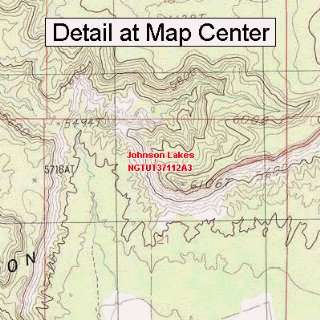   Topographic Quadrangle Map   Johnson Lakes, Utah (Folded/Waterproof