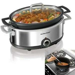  Hamilton Beach 5.5qt Stovetop Slow Cooker Kitchen 