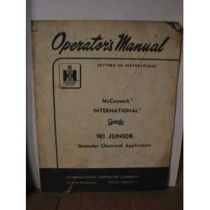  operators manual McCormick international 901 junior 