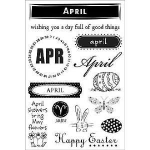  April Theme Clear Rubber Stamp Set   CL051