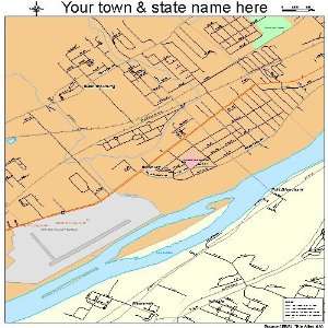  Street & Road Map of Wyoming, Pennsylvania PA   Printed 