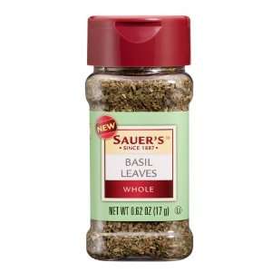 Sauers Basil Leaves, 0.62 Ounce Jars (Pack of 6)  Grocery 