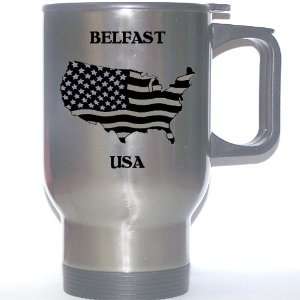    US Flag   Belfast, Maine (ME) Stainless Steel Mug 