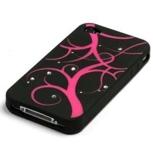  Pink Diamond Tree Laser Cut Gel Skin Cover for Apple 