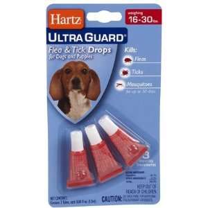Ultra Guard Flea & Tick Drops for Dogs  16 30 lbs (Quantity of 1)
