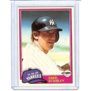  1981 TOPPS # 281 FRED STANLEY, NEW YORK YANKEES 