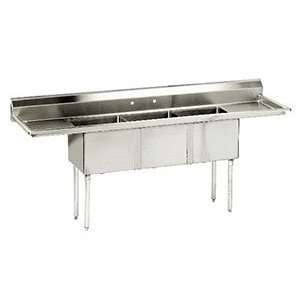   18 Three Compartment Stainless Steel Commercial Sink