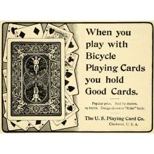 1902 Ad Hold Good Cards Bicycle Playing United States Company 