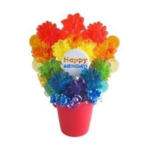 Rainbow Birthday Lollipop Bouquet Grocery & Gourmet Food