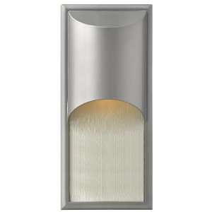Hinkley 1834TT ES MED WALL OUTDOOR, Titanium Finish with Clear Etched 