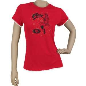 Reebok San Francisco 49ers Womens Calendar Girl Short Sleeve T Shirt 