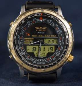 Rare VINTAGE Early 90s CITIZEN PROMASTER WINGMAN Digital Analog C080 