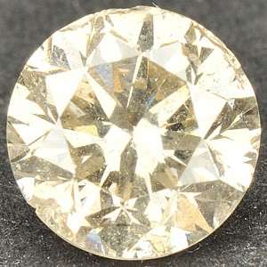 01 CTS. BEAUTIFUL ROUND NATURAL CHAMPAGNE DIAMOND SOLITAIRE ~ SEE 