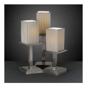 Justice Design Group POR 8697 15 PLET NCKL Limoges 3 Light Table Lamps 