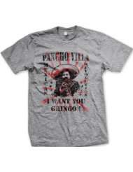 Pancho Villa Mens Mexico T shirt, Mexican RevolutionI want You 