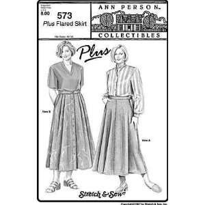   Sew Plus Sized Flared Skirt Pattern By The Each Arts, Crafts & Sewing