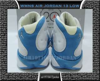 Nike Air Jordan 13 Retro Low White Silver University Blue Pink WMNS 13 