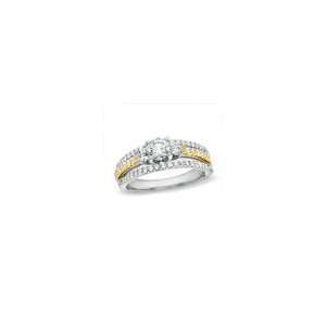  ZALES Diamond Engagement Ring in 14K Two Tone Gold 1 CT. T 
