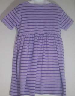 Boutique HANNA ANDERSSON Lilac Purple Striped Dress 120  