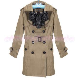 description women s outerwear features a double breasted design and 