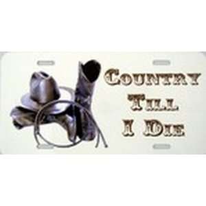 Country Till I Die License Plates Plate Tag Tags auto vehicle car 