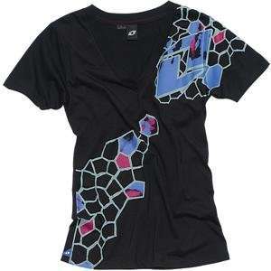  One Industries Womens Piana V Neck T Shirt   X Large/Jet 