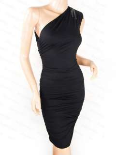 NWT Black One Shoulder Close Fitting Prom Party Dress XL  