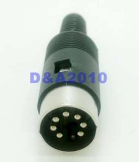 DIN male Plug Cable Connector 7 Pin with Plastic Handle  