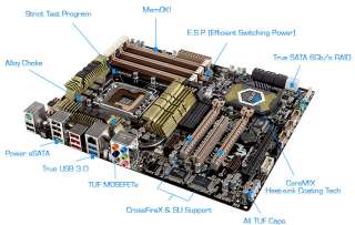 ASUS SABERTOOTH X58 Intel X58 LGA 1366 ATX Intel Motherboard