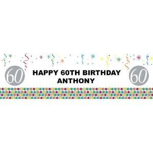 Celebration Streamers 60   Personalized Birthday Banner Large 30 x 
