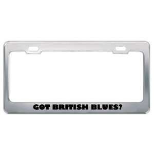 Got British Blues? Music Musical Instrument Metal License Plate Frame 