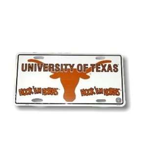  University of Texas Longhorns   License Plate w/Hook Em Horns 