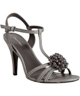 Calvin Klein pewter snake printed Rajah cluster detail t strap 