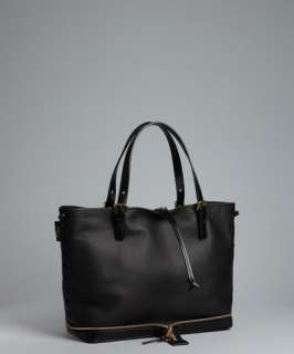 Chloe black leather ‘Ellen Moyen’ zip bottom tote bag