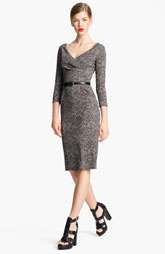 Michael Kors Belted Tweed Print Cady Dress $1,995.00