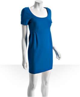 Diane Von Furstenberg turquoise stretch knit Linnie scoop neck dress 