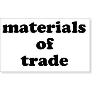    Materials of Trade Coated Paper Label, 5 x 3
