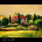 ITALY TUSCANY COUNTRSIDE VILLA 28 ORIGINAL MODERN ART Oil Painting 