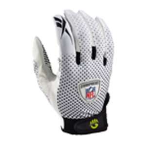  Reebok Fade Football Receiver/Running Back Gloves WHITE 