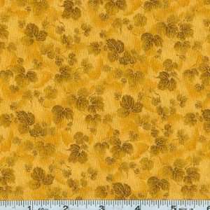  44 Wide Imperial Fusions Tea Leaves Gold Fabric By The 