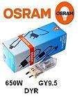 OSRAM 650W 230V GY9.5 DYR 64686 studio projector A1/233 lamp bulb gy9 