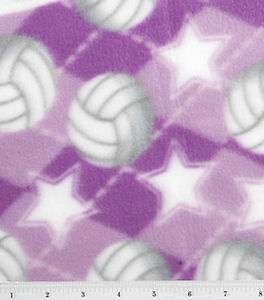 Volleyball Fleece Fabric by the Yard   Volleyball Fleece Material 