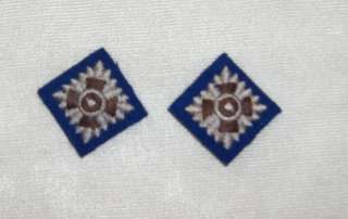 Cloth Embroidered STAR (Shoulder) Beige/Royal Blue PIPS  