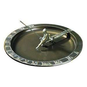   Diameter Fisherboy Sundial Birdbath, Oil Rub Bronze