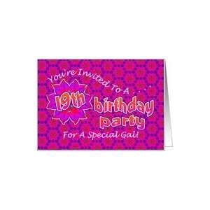  19th Birthday Party Invitation for Girl Card Toys & Games
