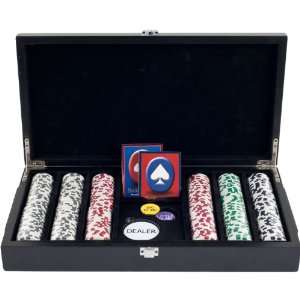 300 11.5g 4 Aces Poker Chips in Las Vegas Sign Case   Casino Supplies 