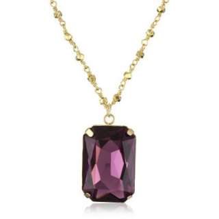 Lola James Jewelry Crown Jewels Swarovski Crystal Amethyst Pendant 