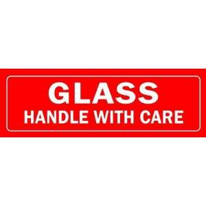    2400 1x3 Glass Handle With Care Labels / Stickers