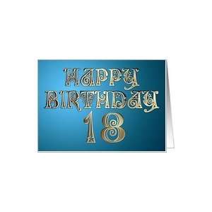  18th Birthday Classic Blue Background for a Man Card Toys 